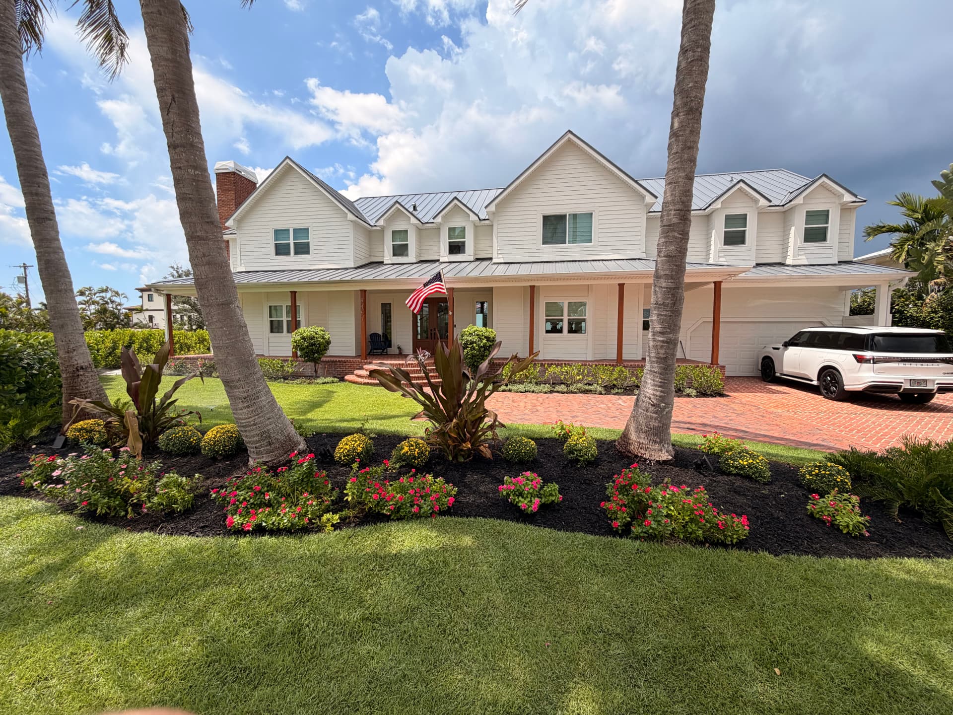 Well-maintained suburban home with fresh landscaping